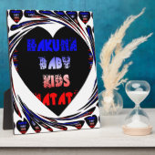 Blue Black Hakuna Matata Baby Kinder Design.pnng Fotoplatte (Seite)