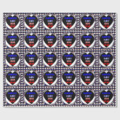 Blue Black Hakuna Matata Baby Kinder Design.pnng Geschenkpapier (Flach)