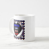 Blue Black Hakuna Matata Baby Kinder Design.pnng Kaffeetasse (Vorderseite Links)