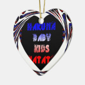 Blue Black Hakuna Matata Baby Kinder Design.pnng Keramikornament (Links)