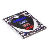 Blue Black Hakuna Matata Baby Kinder Design.pnng Notizblock (angewinkelt)