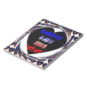 Blue Black Hakuna Matata Baby Kinder Design.pnng Notizblock (Rotiert)