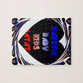 Blue Black Hakuna Matata Baby Kinder Design.pnng Puzzle (Horizontal)