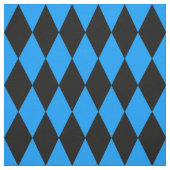 Blue Black Harlequin Diamonds Checkers Design  Stoff (Muster)