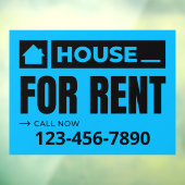 Blue Black House zum Mieten von echtem Anwesen anp Fensteraufkleber (Blatt 3)