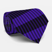 Blue Black Karo Neck Tie Krawatte (Gerollt)