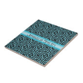 Blue & Black Labyrinth Fliese (Seite)