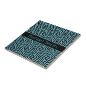 Blue & Black Labyrinth Fliese (Seite)