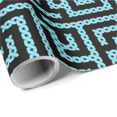 Blue & Black Labyrinth Geschenkpapier (Rolleneckpunkt)