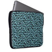 Blue & Black Labyrinth Laptopschutzhülle (Vorne Rechts)