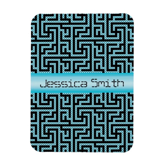 Blue & Black Labyrinth Magnet (Vertikal)