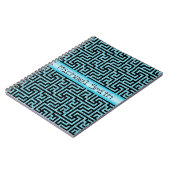 Blue & Black Labyrinth Notizblock (Linke Seite)