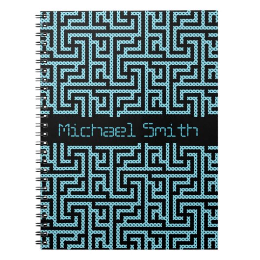 Blue & Black Labyrinth Notizblock (Vorderseite)