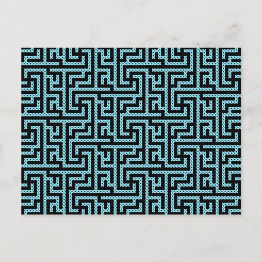 Blue & Black Labyrinth Postkarte (Vorderseite)