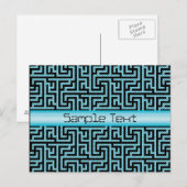 Blue & Black Labyrinth Postkarte (Vorne/Hinten)