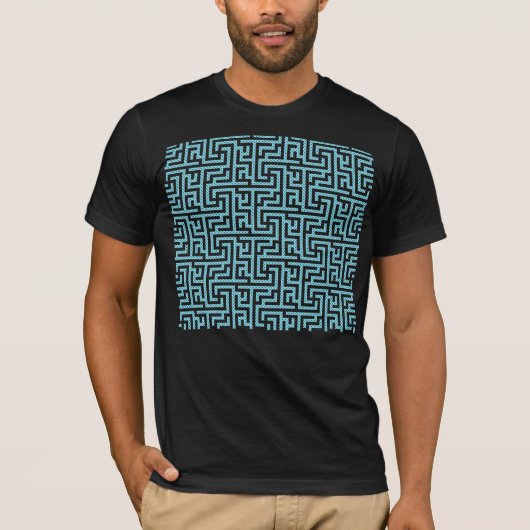Blue & Black Labyrinth T-Shirt (Vorderseite)