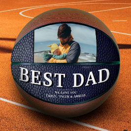 Blue Black Leather Print Best Vater Foto Basketball