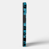 Blue Black Leopard Print Personalisiert Case-Mate iPhone Hülle (Rückseite / Rechts)