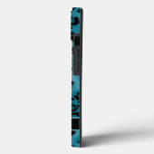 Blue Black Leopard Print Personalisiert Case-Mate iPhone Hülle (Rückseite / Links)