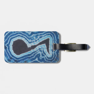 Blue Black Liebe Musiknote Gefärbte Krawatte Gepäckanhänger