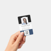 Blue Black Linse Name Foto Mitarbeiter in Bad Ausweis (Handheld)