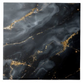 Blue-Black Marble Gold Glitter ID1172a Fliese (Vorderseite)