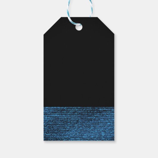 Blue & Black Modern Glam Sequins Eleganter Chic Geschenkanhänger (Rückseite)