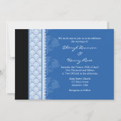 Blue Black Modern Magnetic Wedding Einladung (Vorderseite)