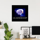 Blue Black Motivierend Leadership Eagle Poster (Heimbüro)
