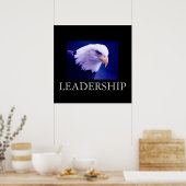 Blue Black Motivierend Leadership Eagle Poster (Küche)