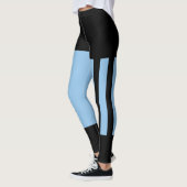 Blue, Black Ocean und Stars Harlequin Design Leggi Leggings (Links)
