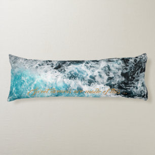 Blue Black Ocean Waves Hawaii anpassbar Seitenschläferkissen