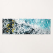 Blue Black Ocean Waves Hawaii individuell anpassba Yogamatte (Vorderseite (Horizontal))