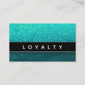 Blue Black Ombre Glitzer MUA Nail Salon Hair Style Terminkarte (Vorderseite)