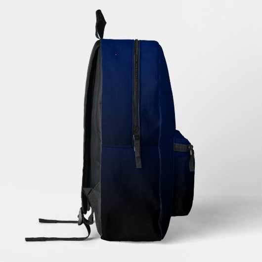 Blue Black Ombre Gradient Bedruckter Rucksack (Links)