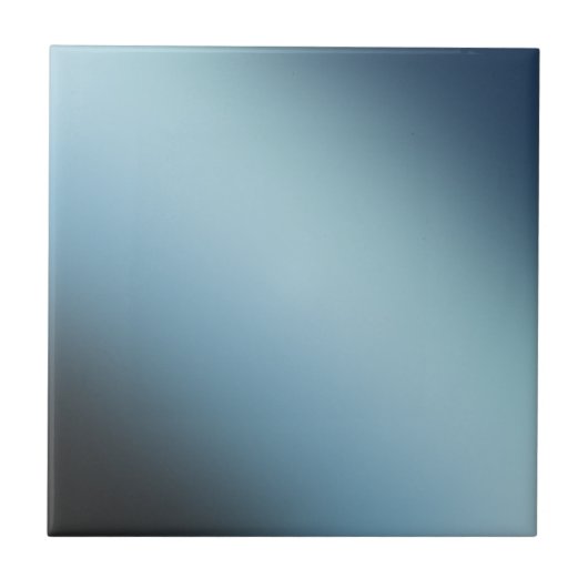 Blue Black Ombre Gradient Blur Abstract Design Fliese (Vorderseite)