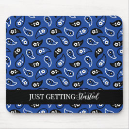 Blue & Black Paisley Mouse Pad Mousepad