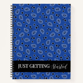 Blue & Black Paisley Spiral Notebook Notizblock