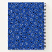 Blue & Black Paisley Spiral Notebook Notizblock (Rückseite)