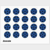 Blue Black Pentagramm Solid Sticker (Blatt)