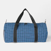 Blue Black Plaid Classic Pattern Duffle Bag (Rückseite)
