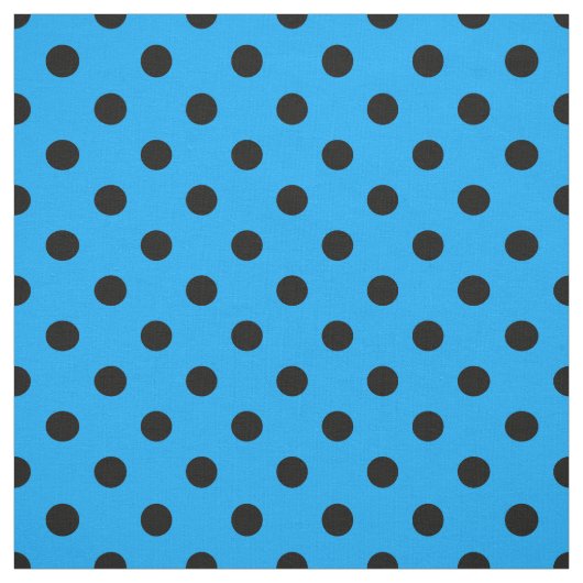 Blue Black Polka Dots Textile Stoff (Muster)