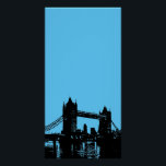 Blue Black Pop Art London Tower Bridge Poster<br><div class="desc">Travel Art Fotos of Symbos of World's Famous Capital Cities - Tower Bridge - Historical Iconic Buildings of London City</div>