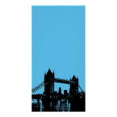 Blue Black Pop Art London Tower Bridge Poster (Vorderseite)