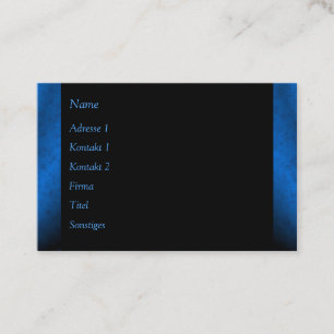 Blue Black Rainbow in Leatheroptik Business Cards Visitenkarte
