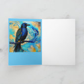 Blue Black Raven, Blue und Gold abstrakter Geburts (Innenseite)