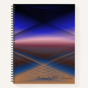 Blue Black & Red Abstrakt Art Notebook Notizblock