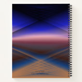 Blue Black & Red Abstrakt Art Notebook Notizblock (Rückseite)