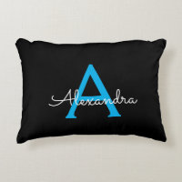 Blue Black Script Giron Monogram Name