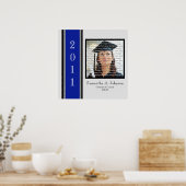 Blue, Black & Silver School Abschluss Gerahmt Art Poster (Küche)